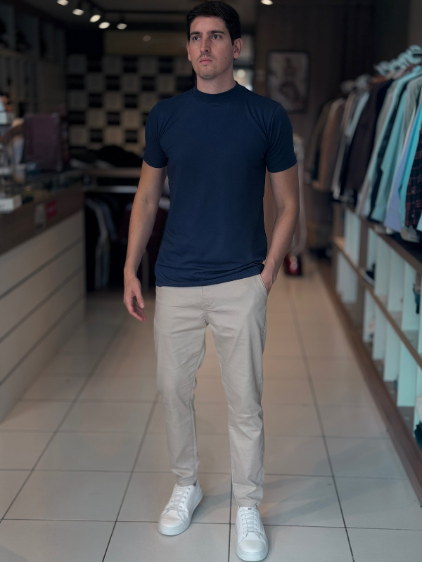 Camisa Gola Média - Marfim Moda Masculina