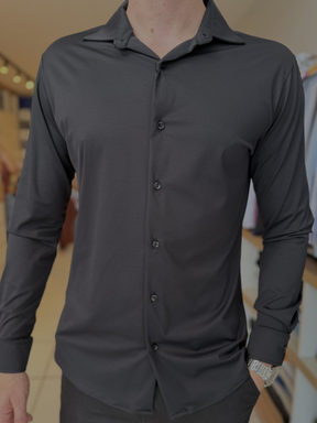 Camisa Elastic M/Longa Preta Masculina - Marfim Moda Masculina