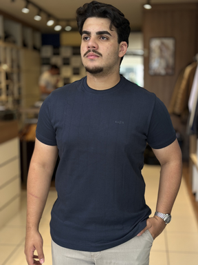 Camiseta Suede Texturizada - Marfim Moda Masculina