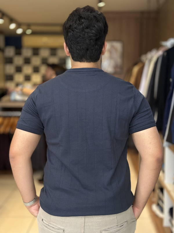 Camiseta Suede Texturizada - Marfim Moda Masculina