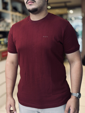 Camiseta Suede Texturizada - Marfim Moda Masculina
