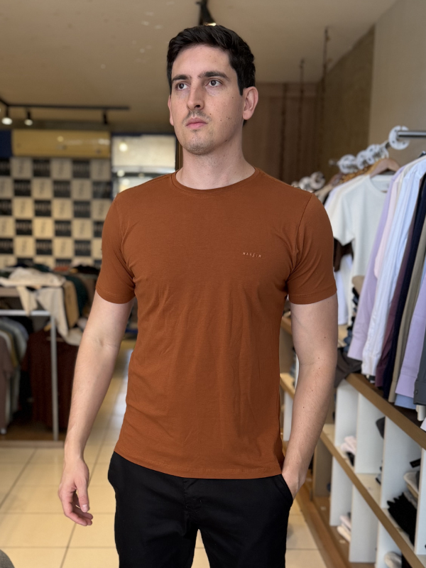 Camisa Algodão Egípcio Terra Cota - Marfim Moda Masculina