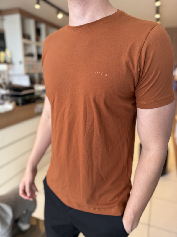 Camisa Algodão Egípcio Terra Cota - Marfim Moda Masculina