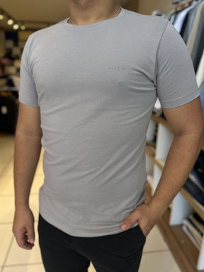 Camisa Algodão Egípcio Cinza Fosco - Marfim Moda Masculina