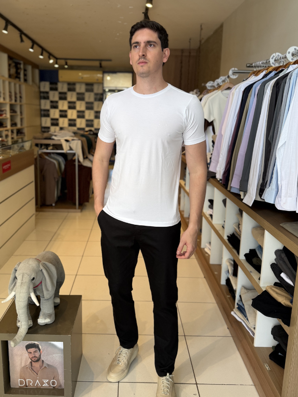 Camisa Algodão Egípcio Branca - Marfim Moda Masculina