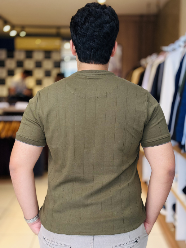 Camiseta Suede Texturizada - Marfim Moda Masculina