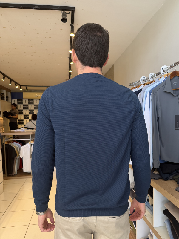 Suéter Ogochi Azul Masculina - Marfim Moda Masculina