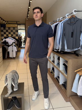 Camisa Polo Ogochi Azul-Marinho Masculina - Marfim Moda Masculina