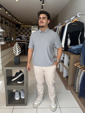 Camisa Polo Tecnológica  - Marfim Moda Masculina