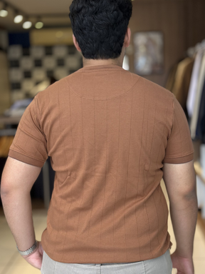 Camiseta Suede Texturizada - Marfim Moda Masculina