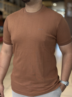 Camiseta Suede Texturizada - Marfim Moda Masculina