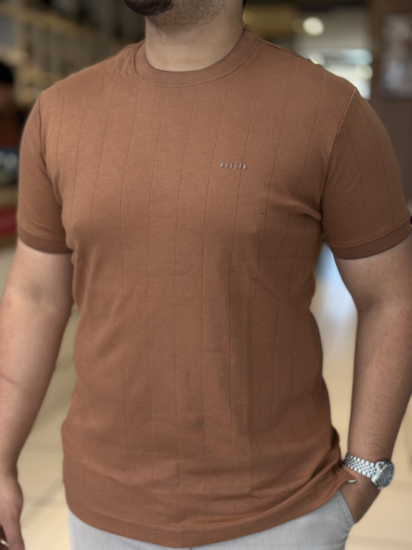 Camiseta Suede Texturizada - Marfim Moda Masculina