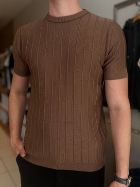 Camisa Gola Careca Marrom - Marfim Moda Masculina