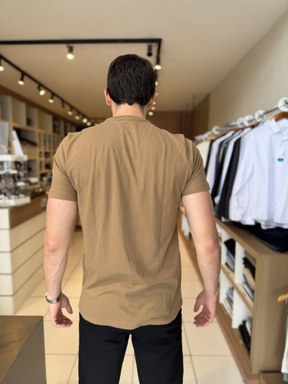 Camisa Aeropostale Marrom 100% Algodão Masculina - Marfim Moda Masculina