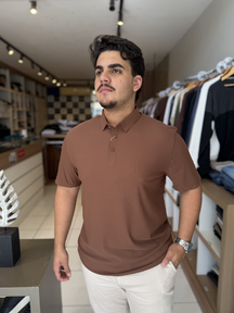 Camisa Polo Tecnológica  - Marfim Moda Masculina