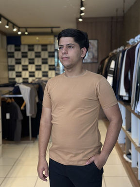 Camisa Algodão Egípcio Caramelo Cinza - Marfim Moda Masculina