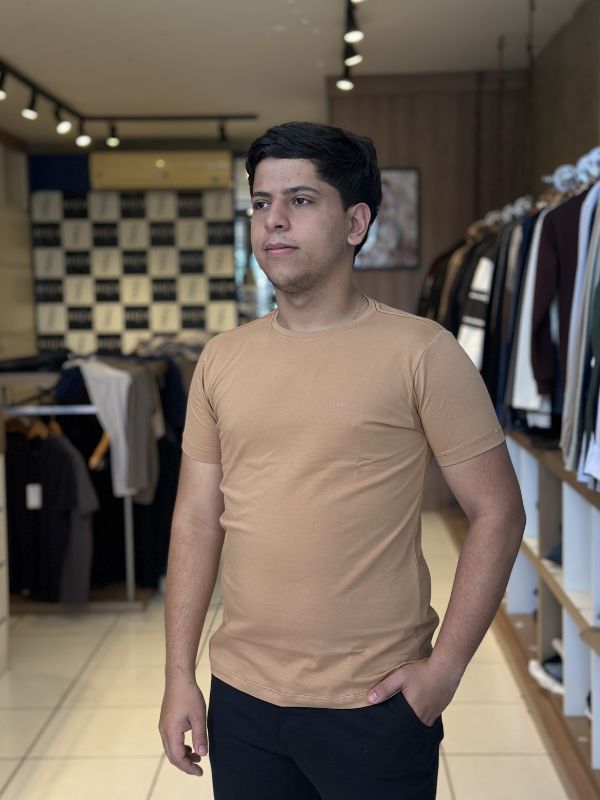 Camisa Algodão Egípcio Caramelo Cinza - Marfim Moda Masculina