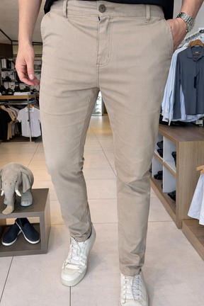 Calça HMO Sarja Bege - Marfim Moda Masculina