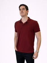Camisa Polo Piquet Momentus Vinho Masculina - Marfim Moda Masculina