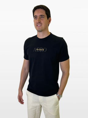 Camisa Aeropostale Preta Minimalista 100% Algodão Masculina - Marfim Moda Masculina