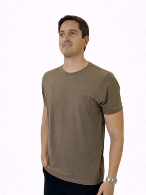 Camisa Aeropostale Marrom 100% Algodão Masculina - Marfim Moda Masculina