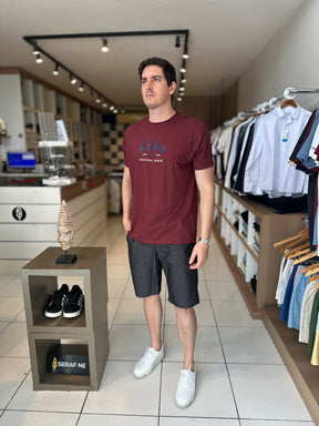 Camisa Aeropostale Vinho 100% Algodão Masculina - Marfim Moda Masculina