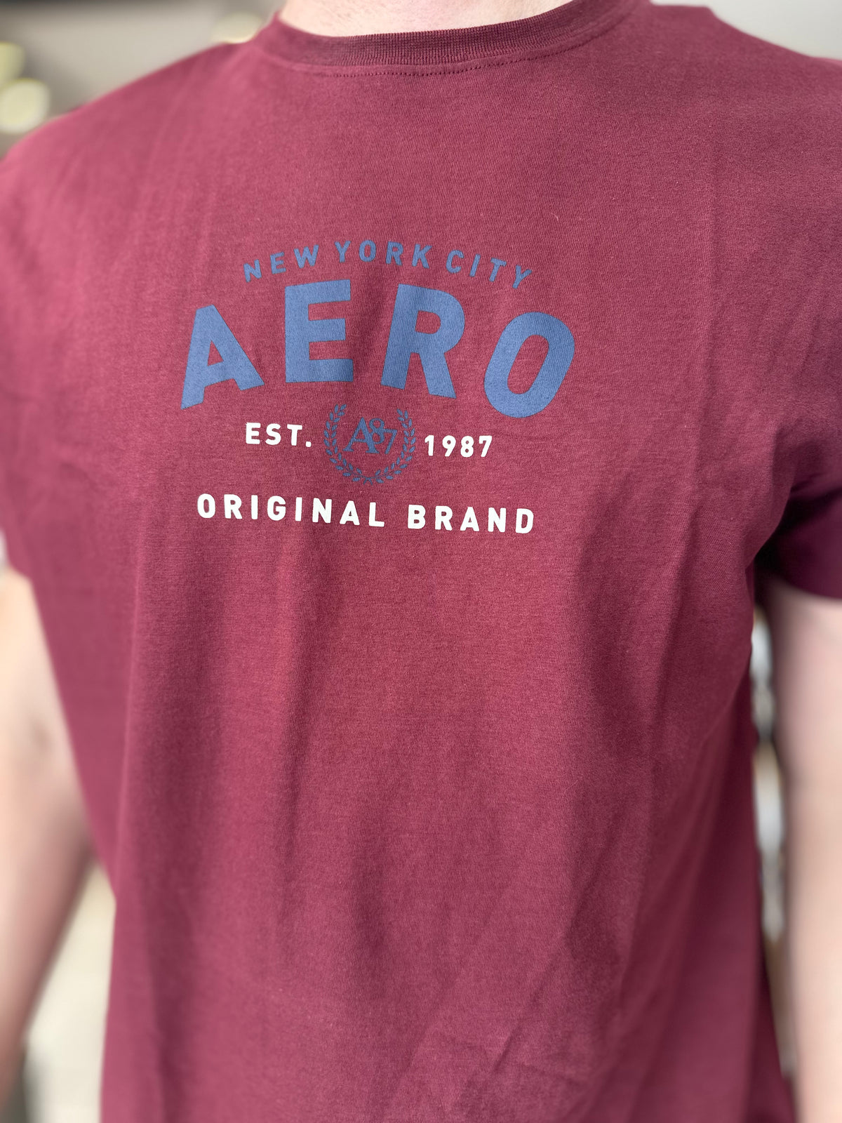 Camisa Aeropostale Vinho 100% Algodão Masculina - Marfim Moda Masculina