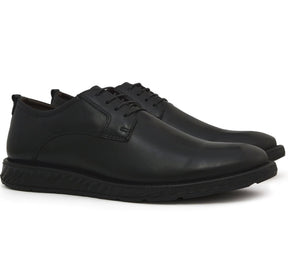 Sapato Derby All Black 100% Couro Legítimo - Marfim Moda Masculina