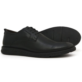Sapato Derby All Black 100% Couro Legítimo - Marfim Moda Masculina