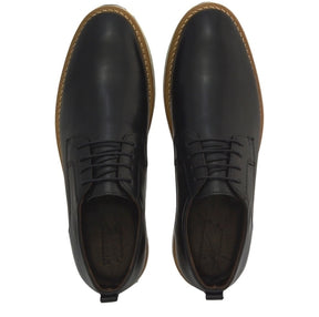 Sapato Social Derby Preto Vintage 100% Couro Legítimo - Marfim Moda Masculina
