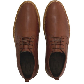 Sapato Derby Café Vintage 100% Couro Legítimo - Marfim Moda Masculina
