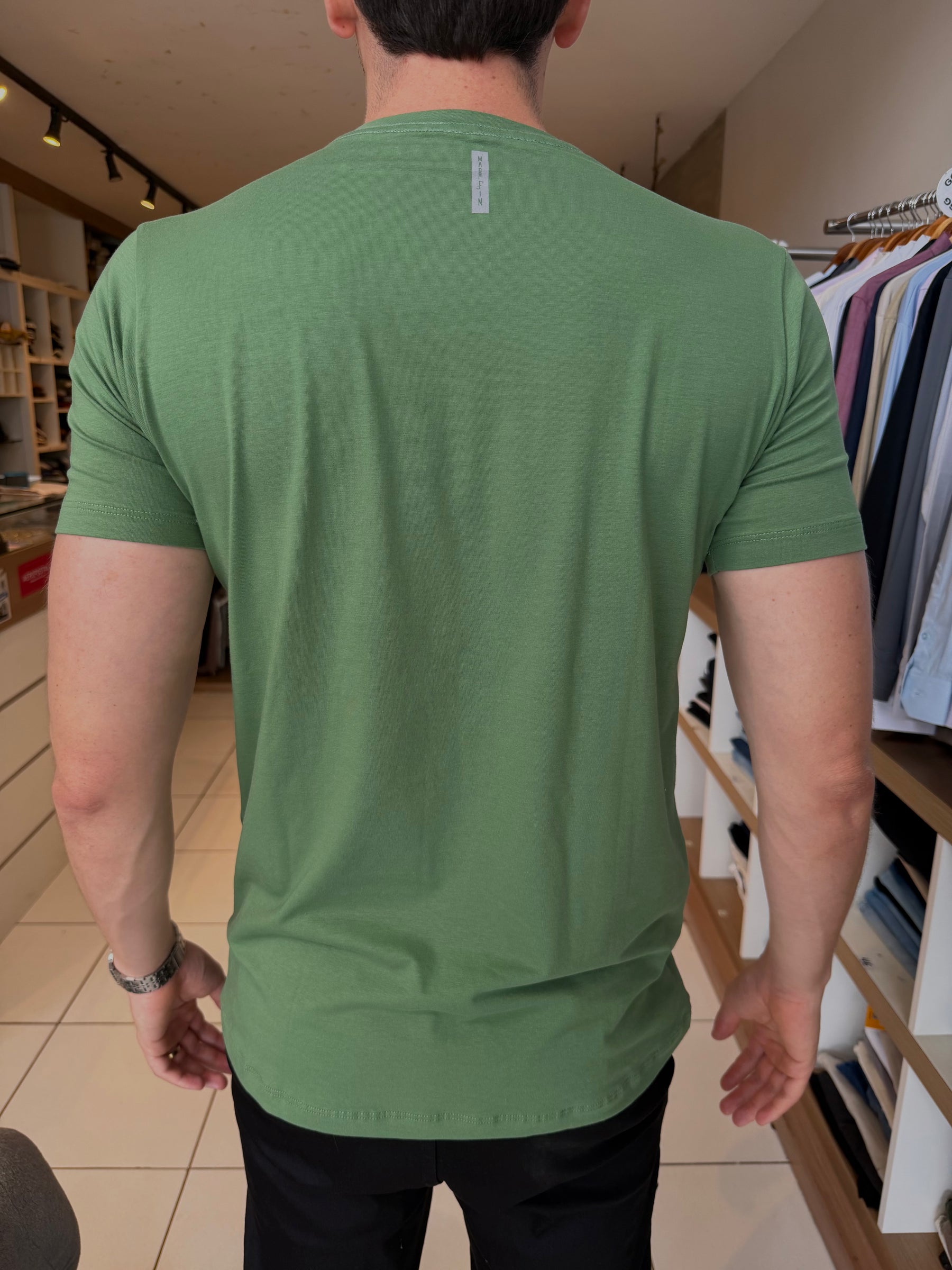 Camisa Algodão Egípcio Verde - Marfim Moda Masculina